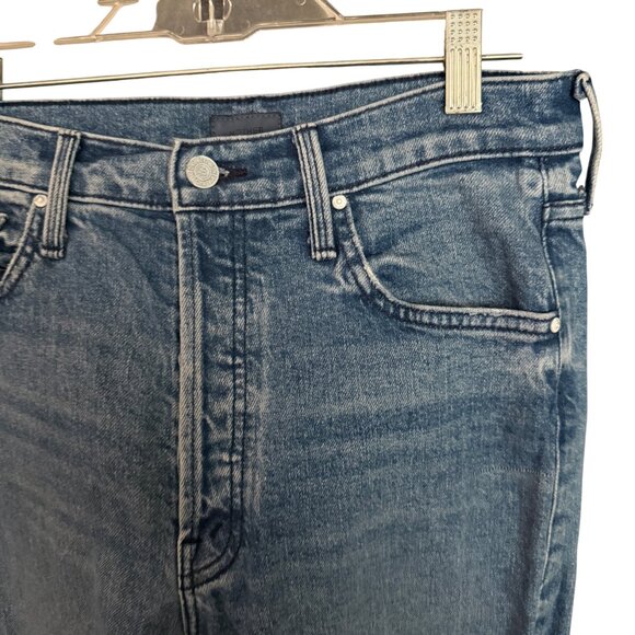 Mother The Tomcat High-Rise Distressed Jeans Size 28 Blue - Picture 3 of 8